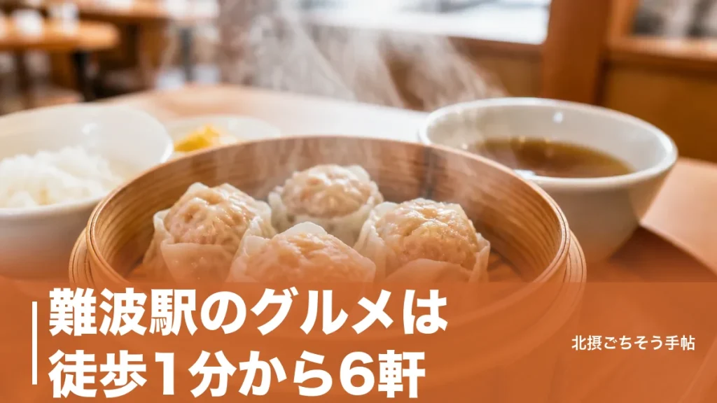 難波駅のグルメは徒歩1分から6軒｜400円のしゅうまいから990円の名物カレーまでのアイキャッチ画像