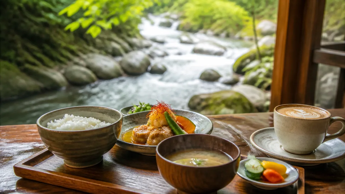 水の音まで景色になる渓流沿いの2軒の解説画像