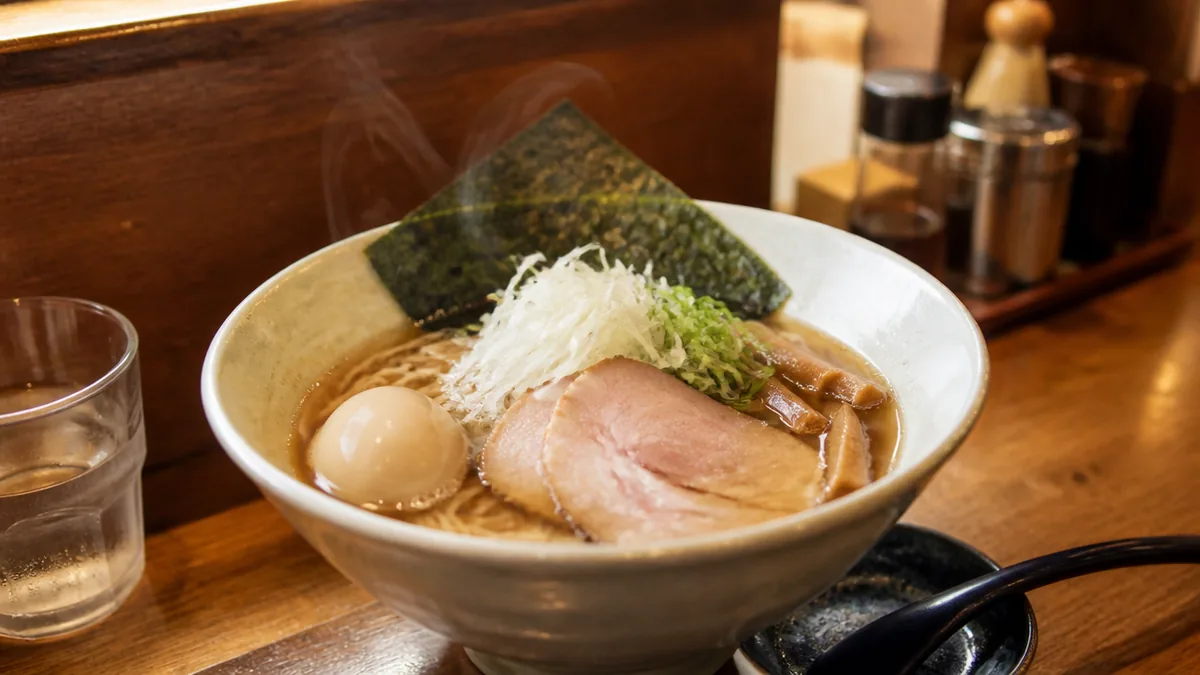 手揉み麺と2種類の醤油。7席のカウンターで選ぶ「ヤマネコ軒」の解説画像
