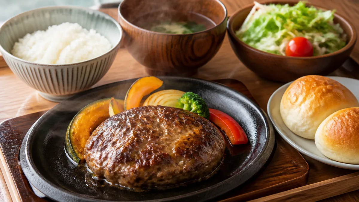 手ごねハンバーグと旬野菜で昼から和牛|Ogawatei 箕面本店の解説画像