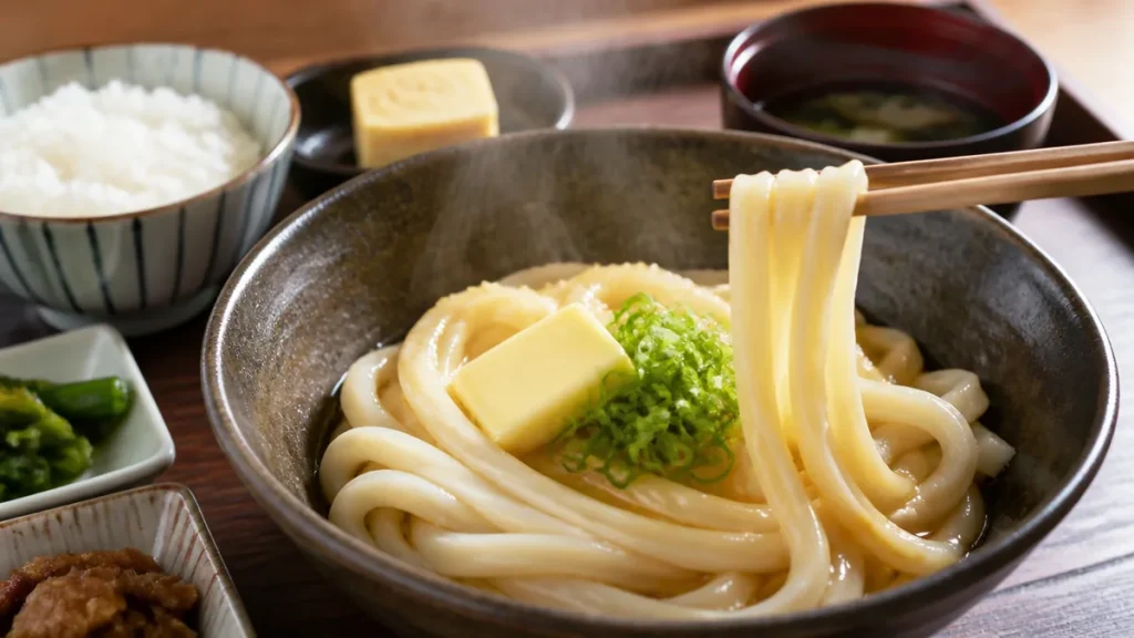 あした葉なかや 高槻本店は駐車場なしが前提｜880円のかま玉バターうどんと定食の選び方のアイキャッチ画像