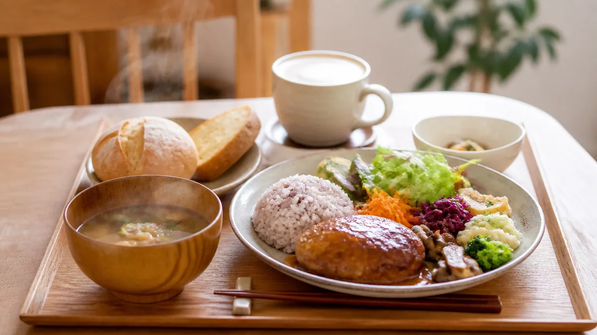カフェ ピグリッチは阪急富田駅徒歩2分｜1,100円の本日の定食と2階ソファ席の使い方のアイキャッチ画像