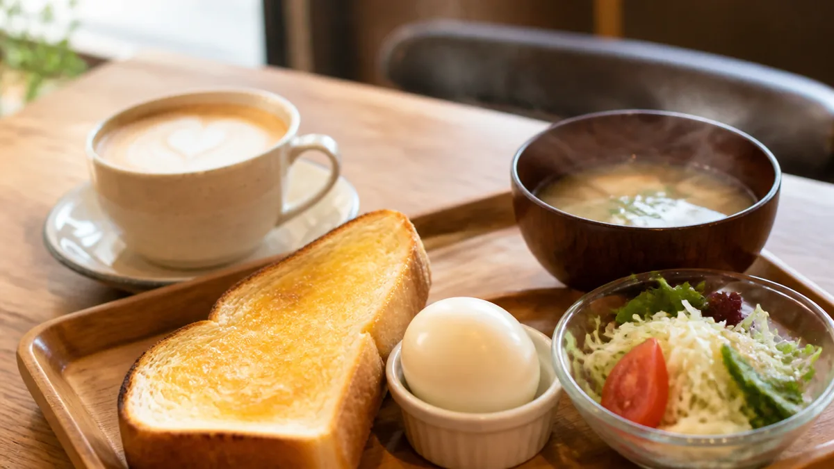 600円でトースト・ゆで卵・サラダがそろう、Grow Cafe（グロウカフェ）の解説画像