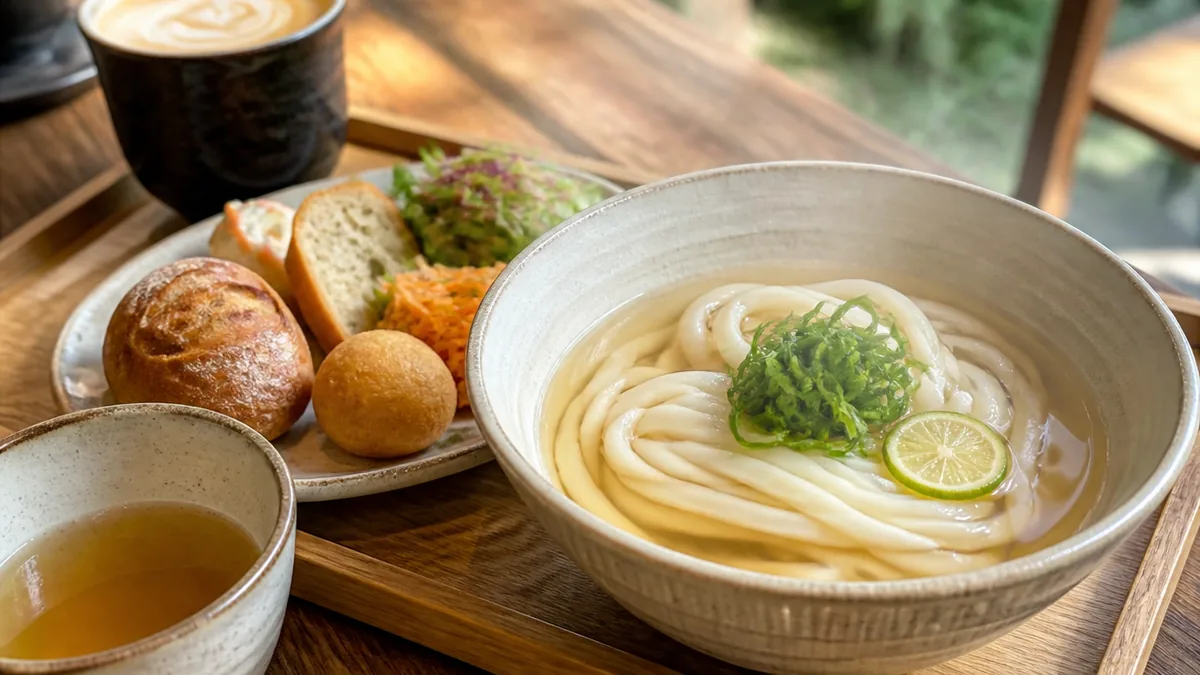 平日の昼だけ開く創作うどん、KONA×MIZU×SHIOの楽しみ方の解説画像