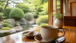 珈琲庵珈集 箕面店は庭園を眺める年中無休の喫茶｜駐車場19台と22時までの使い方のアイキャッチ画像