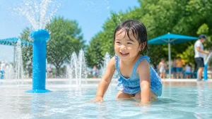 水遊び場は北摂周辺7選を年齢で選ぶ｜無料の乳幼児向けから1周250mの流水プールまでのアイキャッチ画像