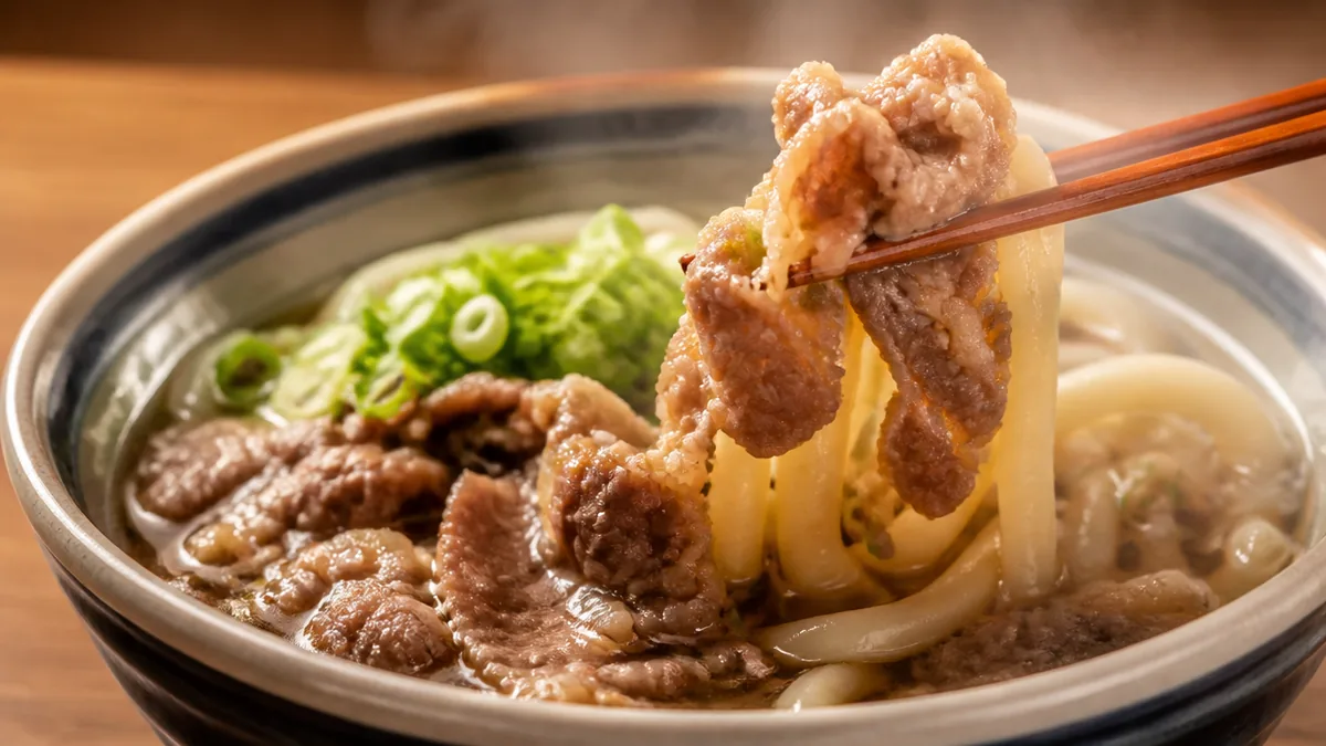肉うどんの丸十はどんな店?蛍池駅前で黒毛和牛うどんを出す専門店の解説画像